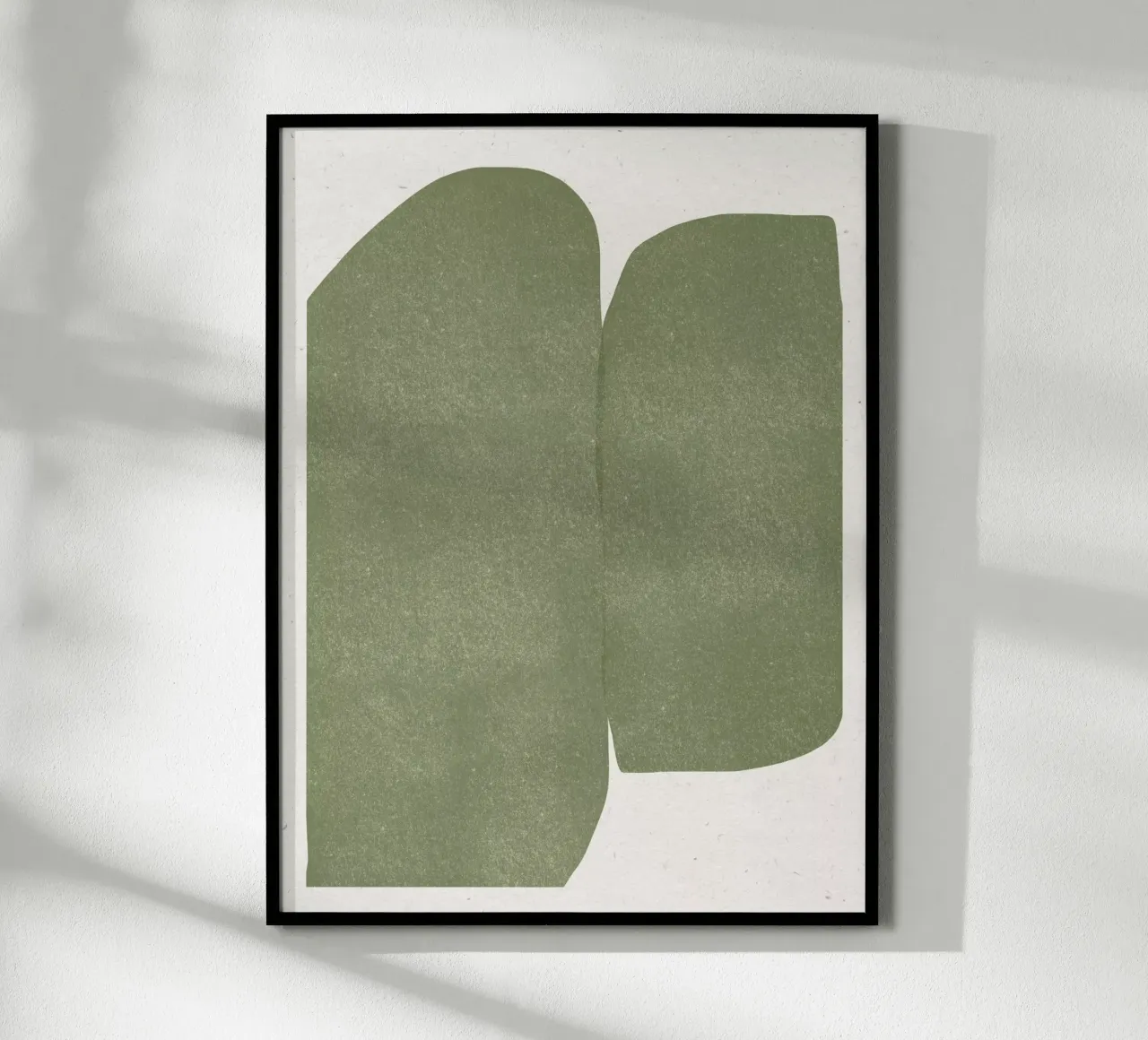 Carta verde tagliata moderna poster con telaio in plastica da The Miuus Studio
