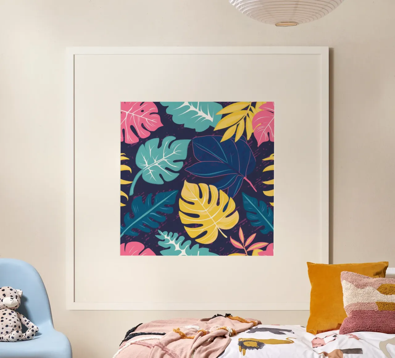 Modello Giungla di Mezzanotte poster con telaio in plastica da Astra Mist
