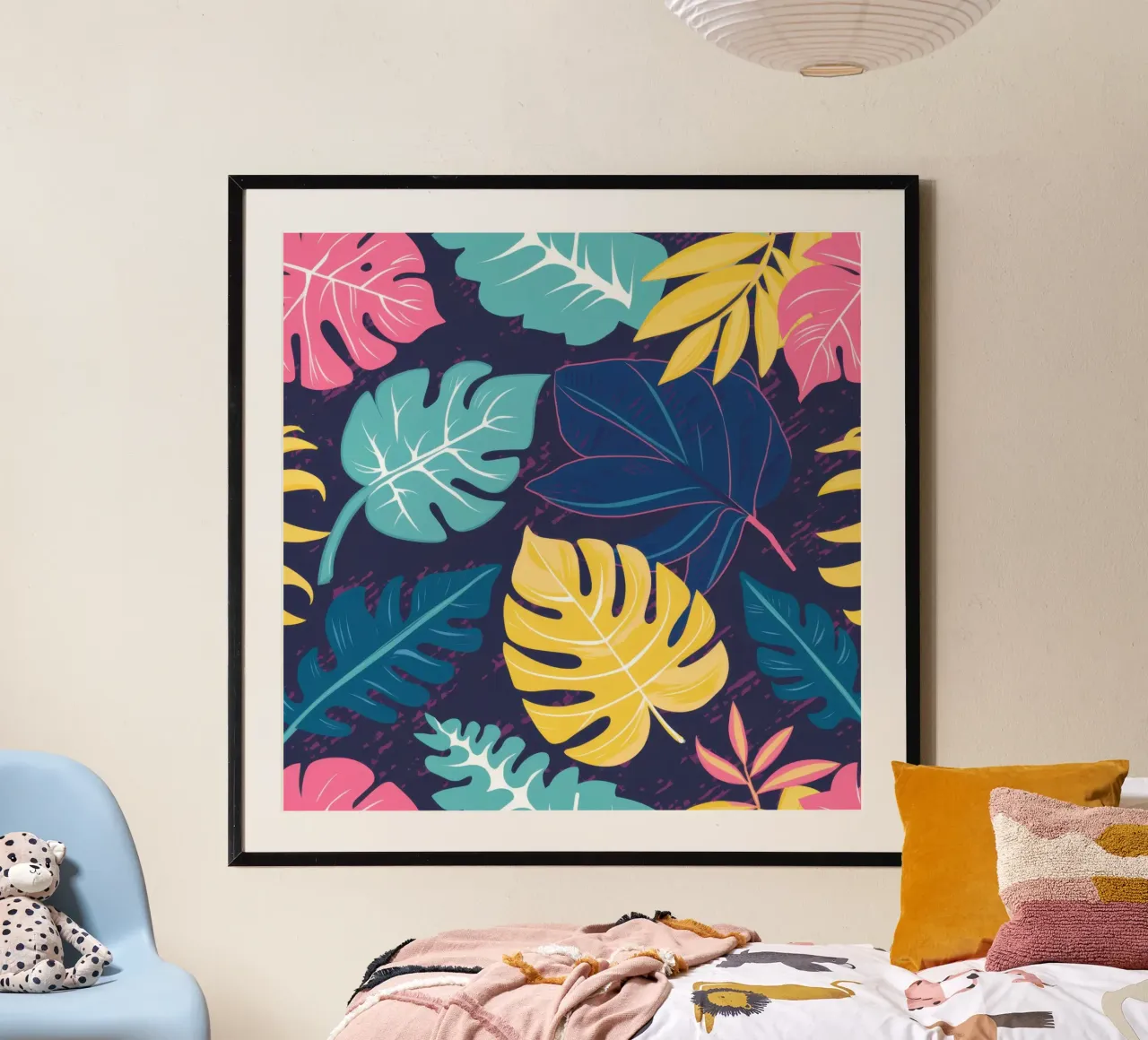 Modello Giungla di Mezzanotte poster con telaio in plastica da Astra Mist