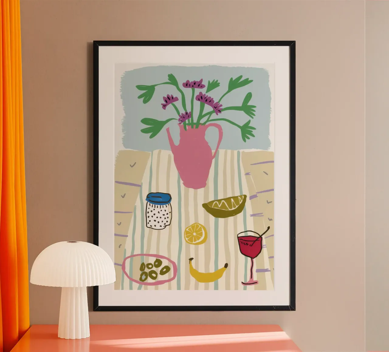 Bodegón de té con limón poster de Lyra Glaze