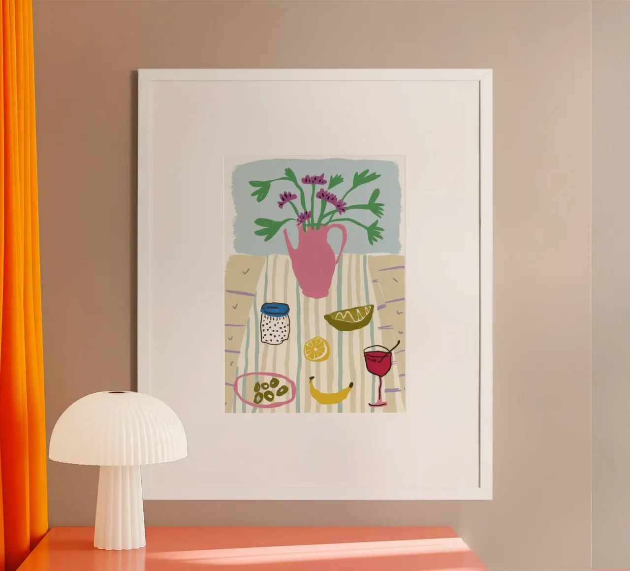 Bodegón de té con limón poster de Lyra Glaze