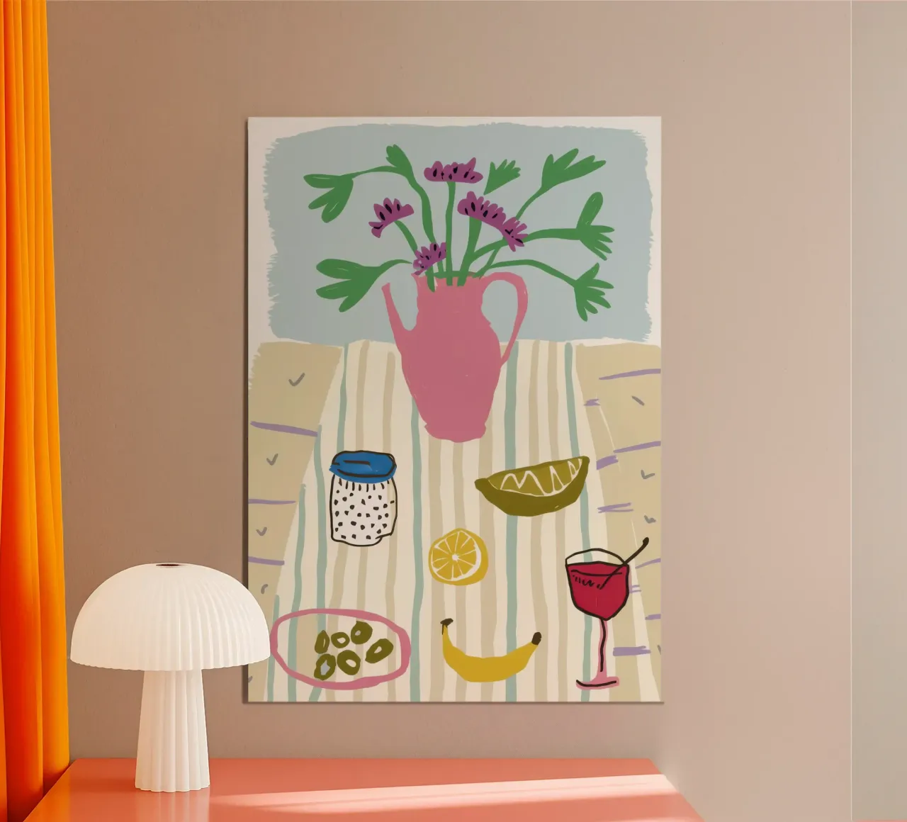 Bodegón de té con limón poster de Lyra Glaze