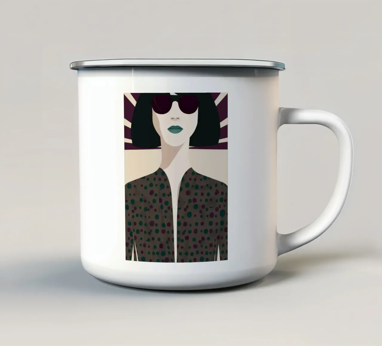 Sguardo chic in ombra tazza in smalto da Lyra Glaze