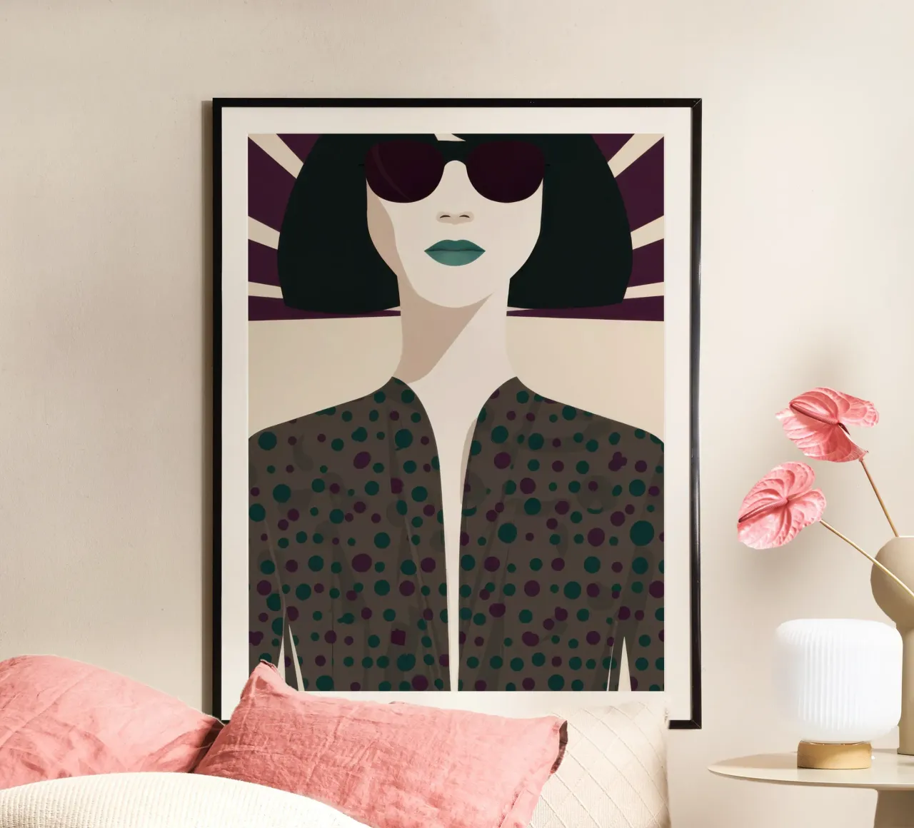 Chic Shadowed Gaze poster by Lyra Glaze