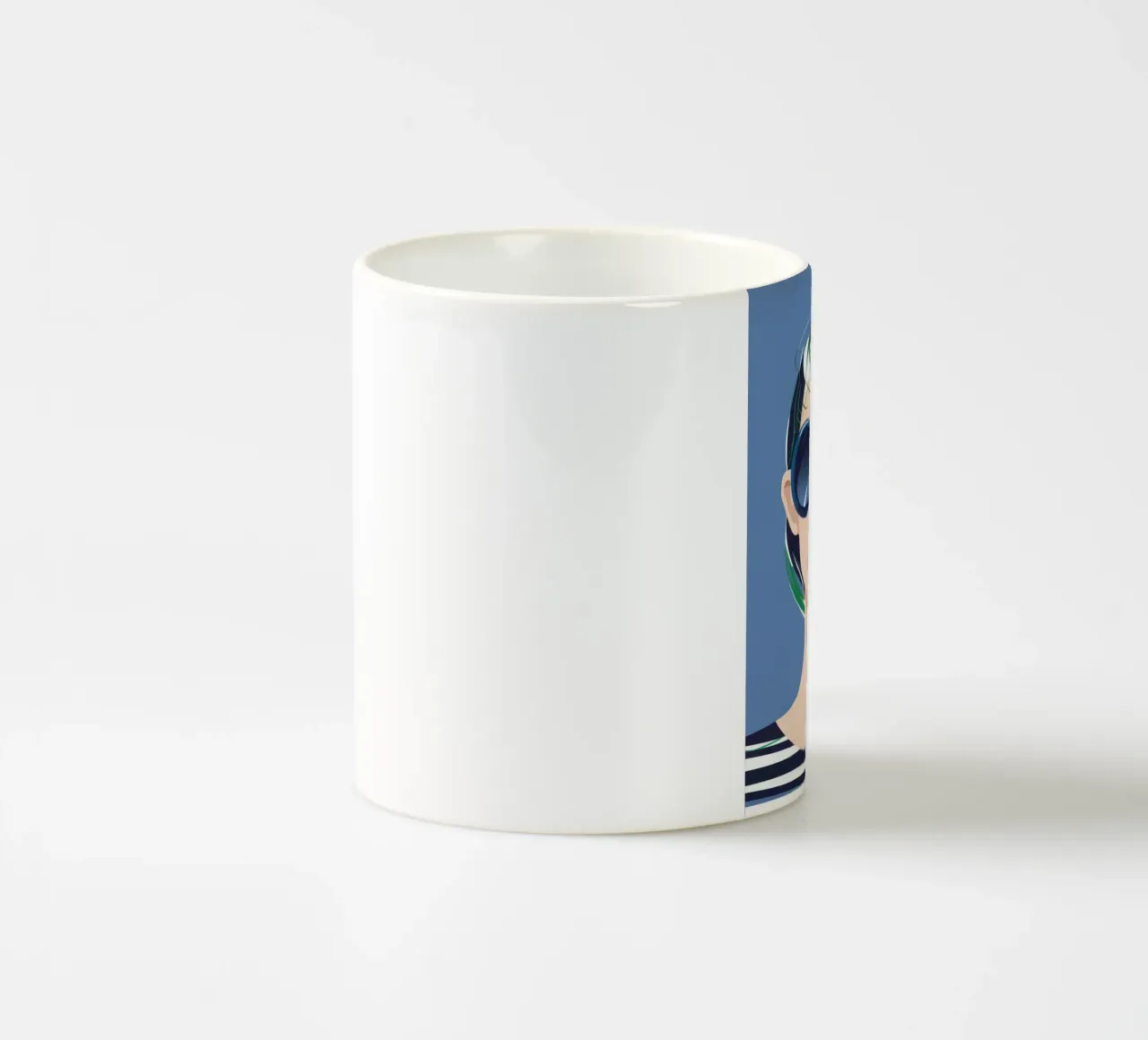 Libertà a strisce spazzate dal vento tazza in ceramica da Lyra Glaze