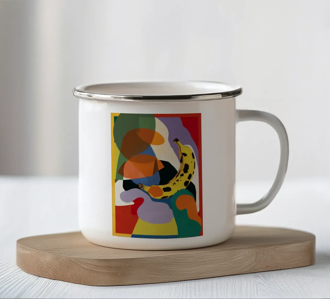 Insalata di frutta cubista tazza in smalto da Lyra Glaze