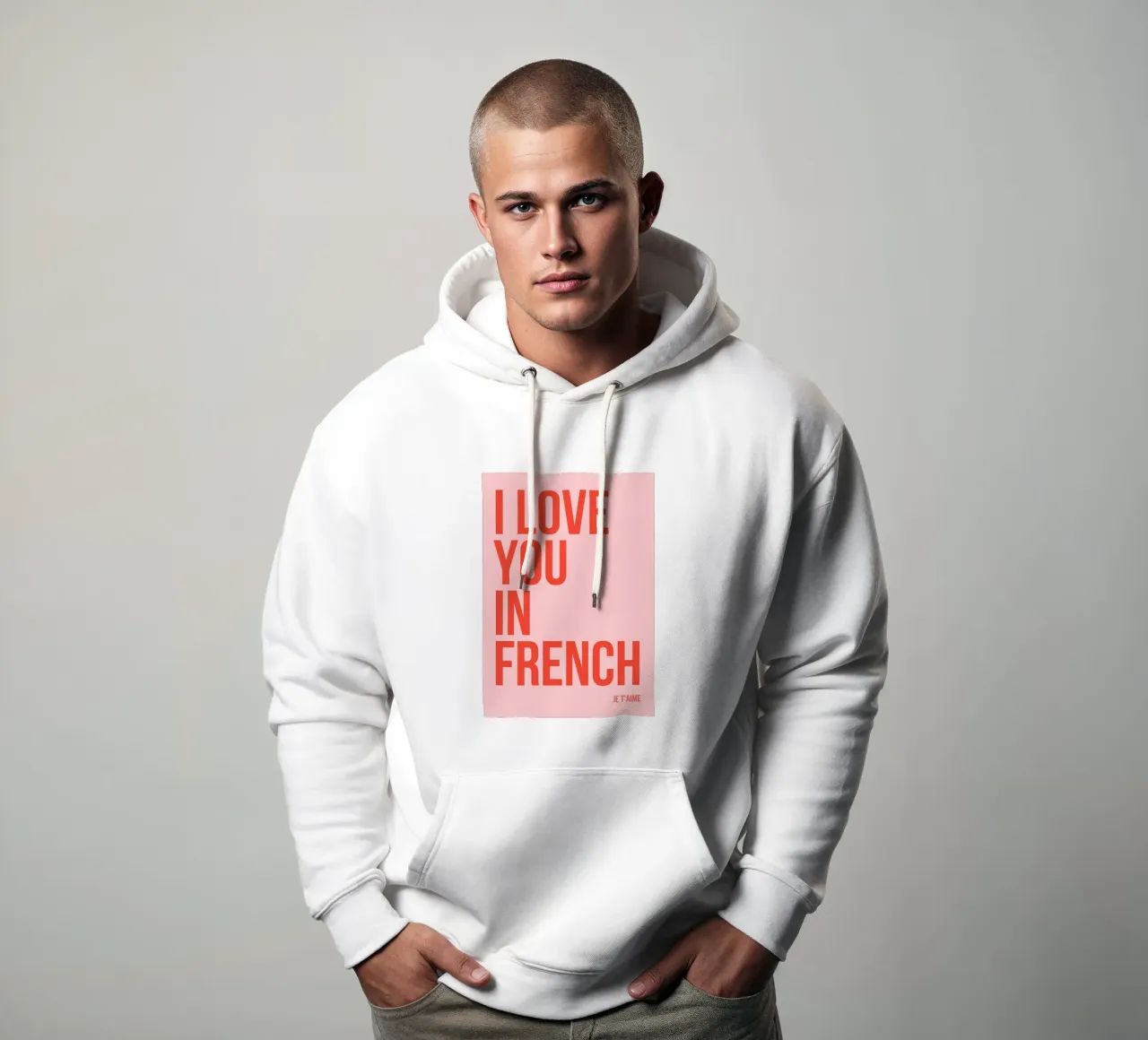 Ti amo in francese felpa con cappuccio da fltmfrance