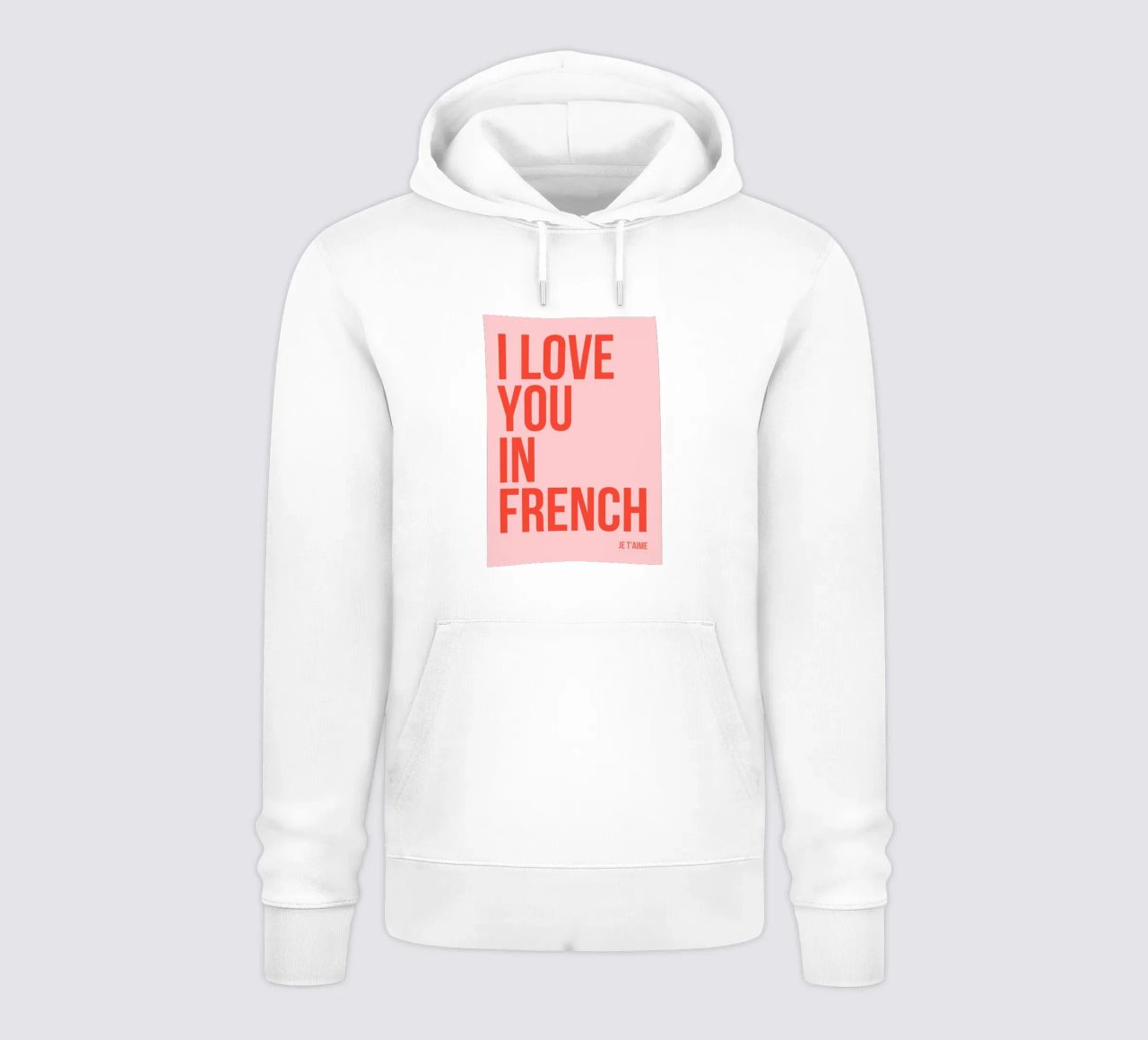 Ti amo in francese felpa con cappuccio da fltmfrance