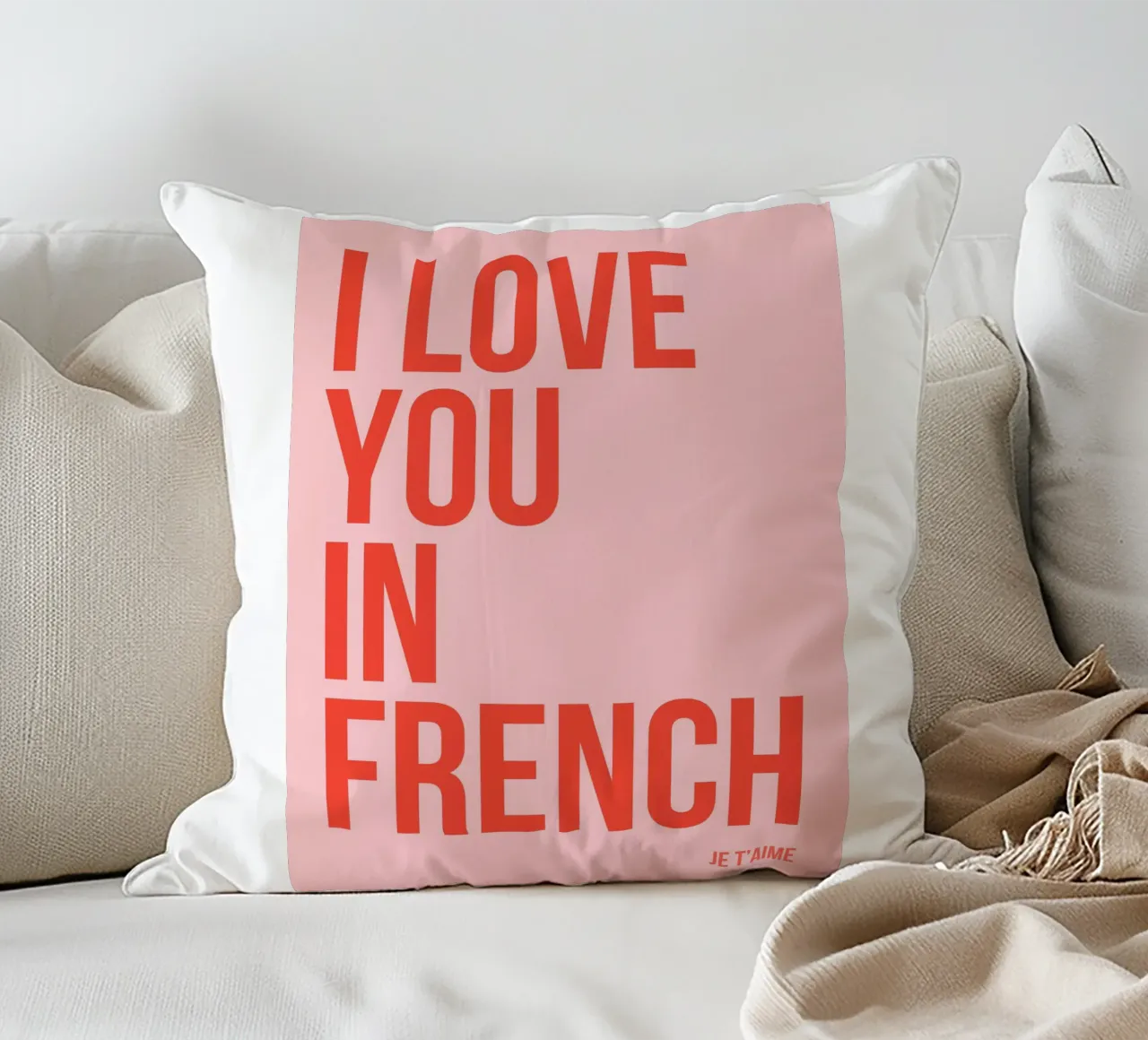 Ti amo in francese cuscino da fltmfrance