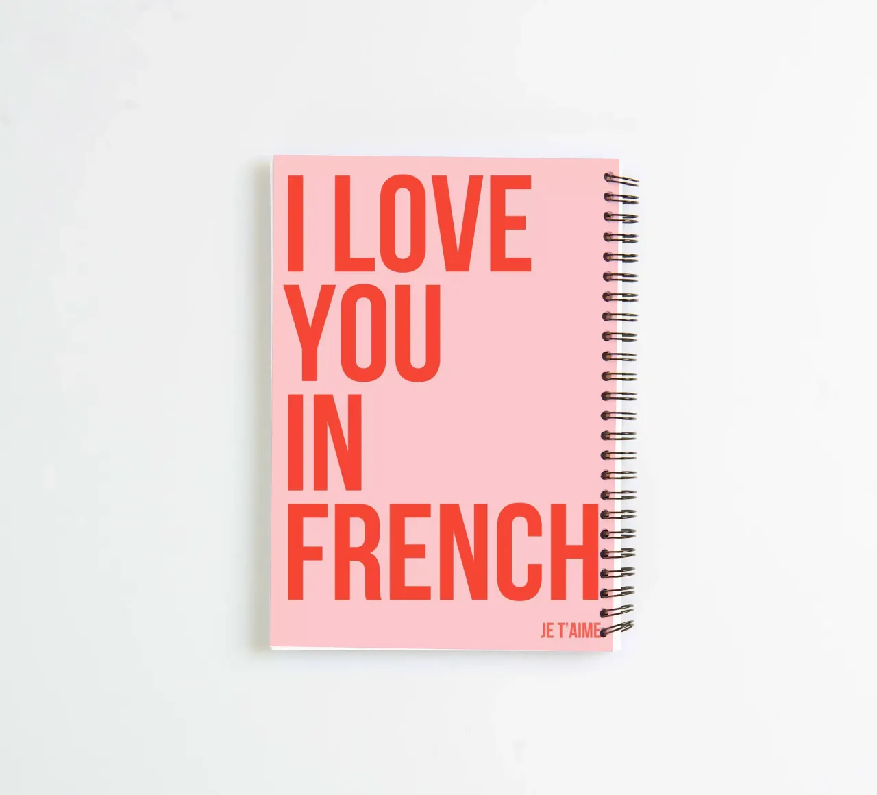 I love you in french spiral notebook by fltmfrance