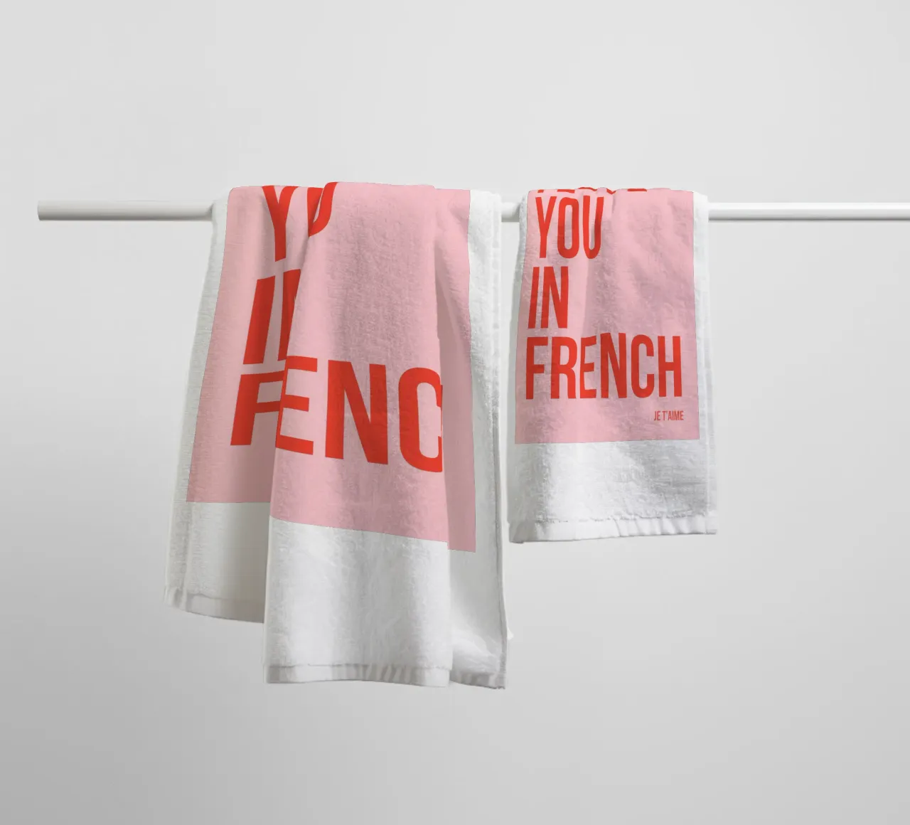 Ti amo in francese asciugamano da bagno da fltmfrance