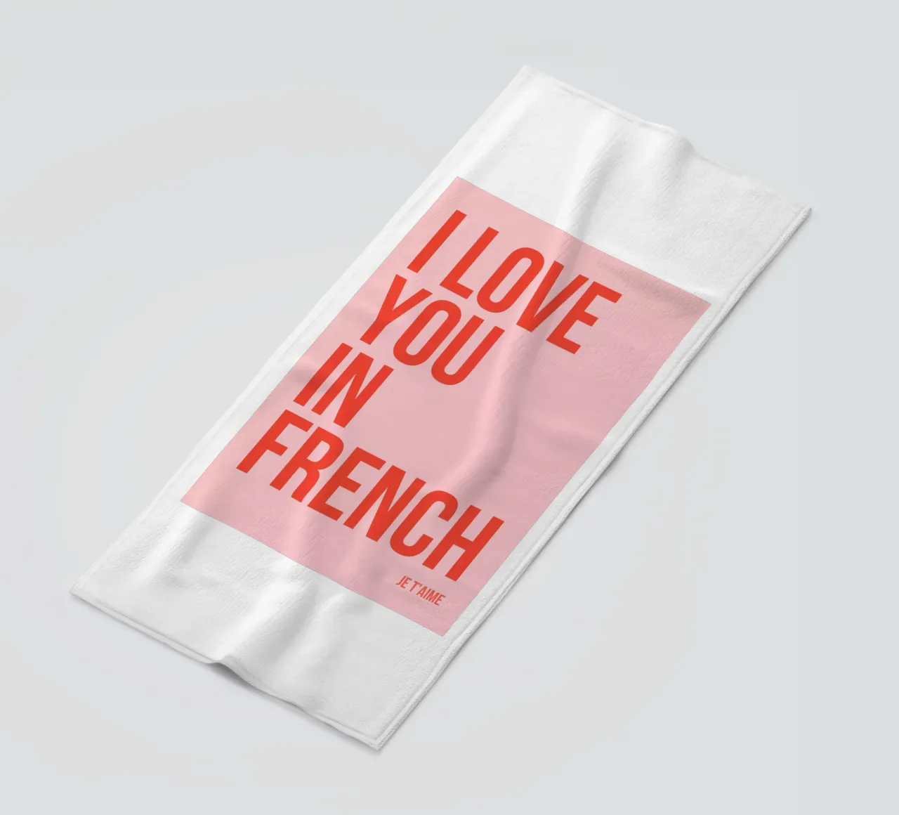 Ti amo in francese telo mare da fltmfrance