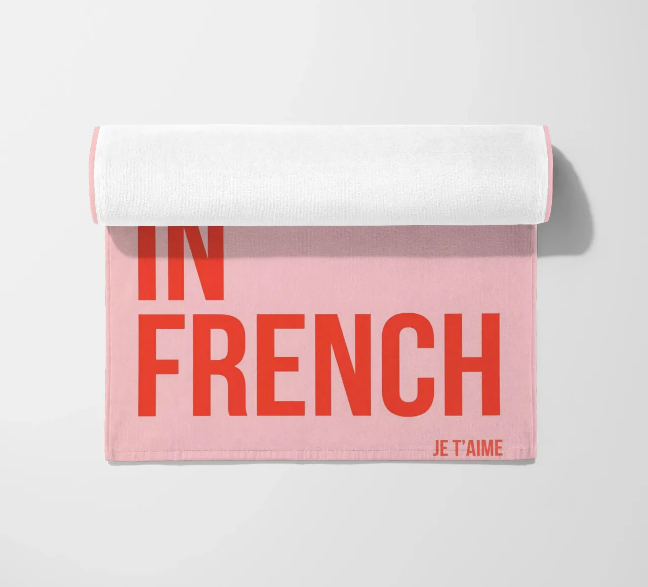 Ti amo in francese telo mare da fltmfrance