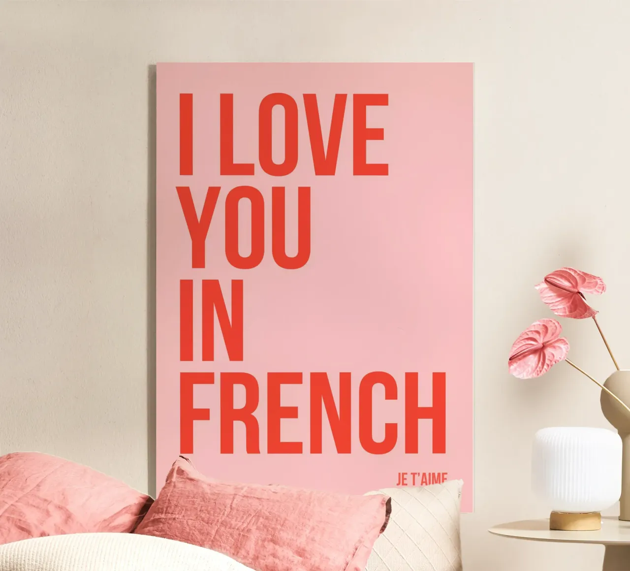 I love you in french acrylic glass with Artbox-Frame by fltmfrance