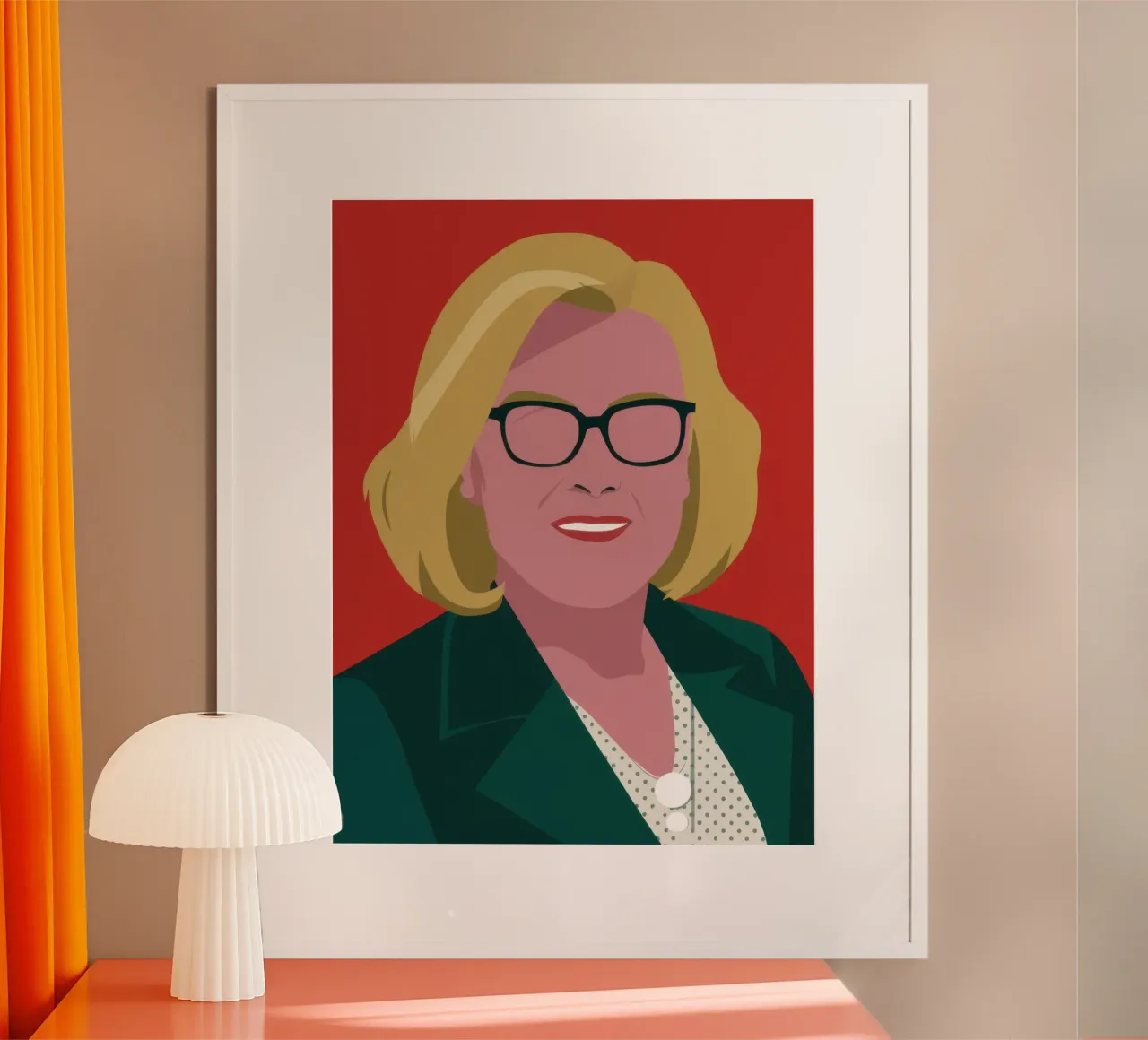 Selbstbewusstes Karminrot-Porträt Poster von Lyra Glaze