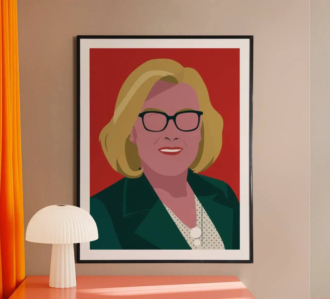 Selbstbewusstes Karminrot-Porträt Poster von Lyra Glaze