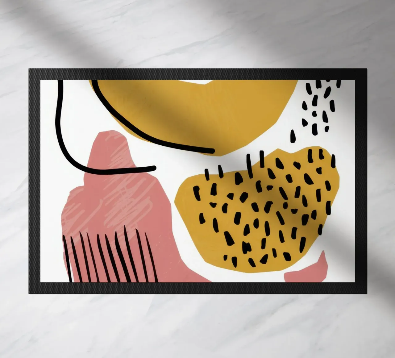 Abstract Shape Dance doormat by Lyra Glaze