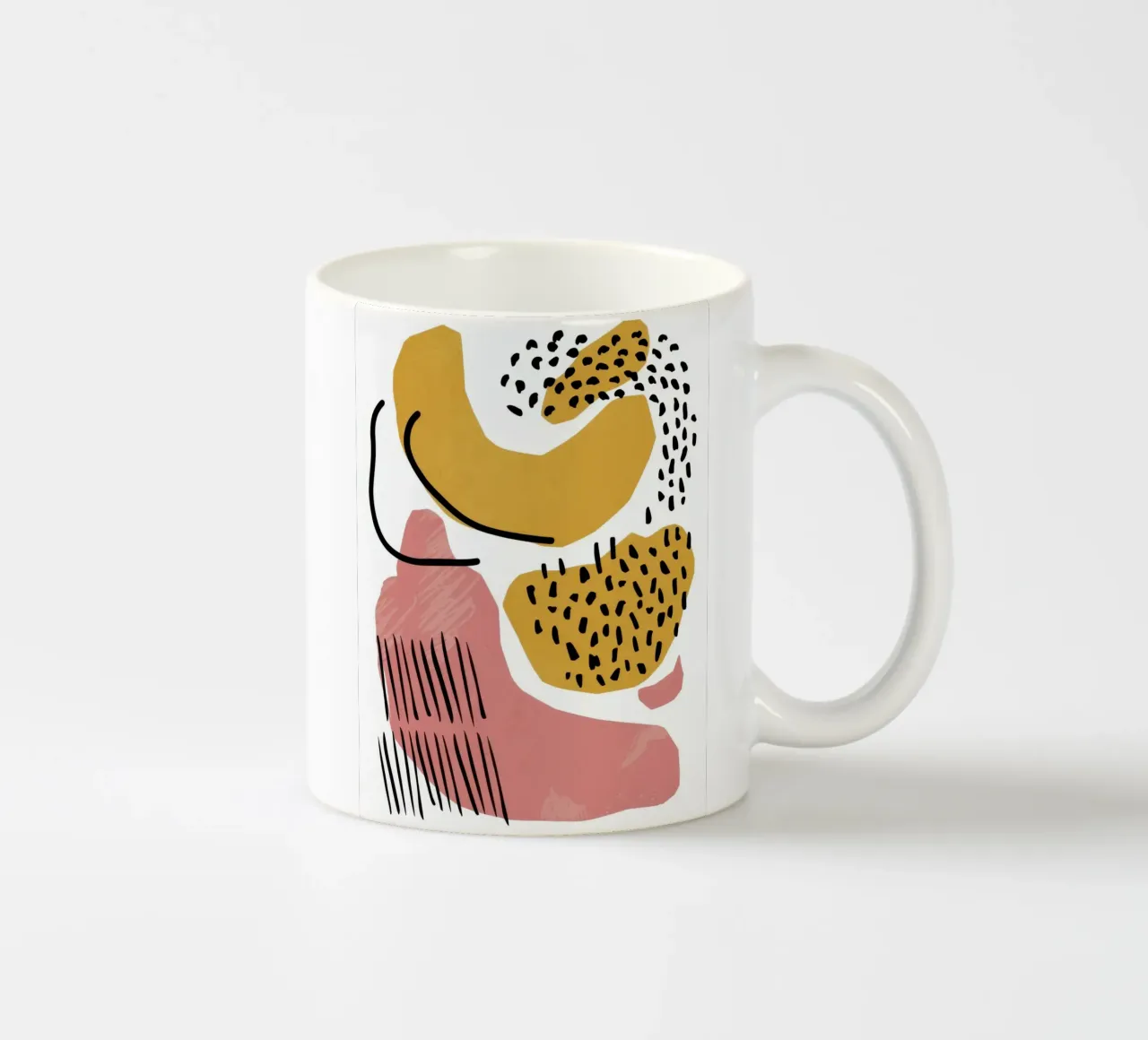 Abstracte vorm dans keramische mok van Lyra Glaze