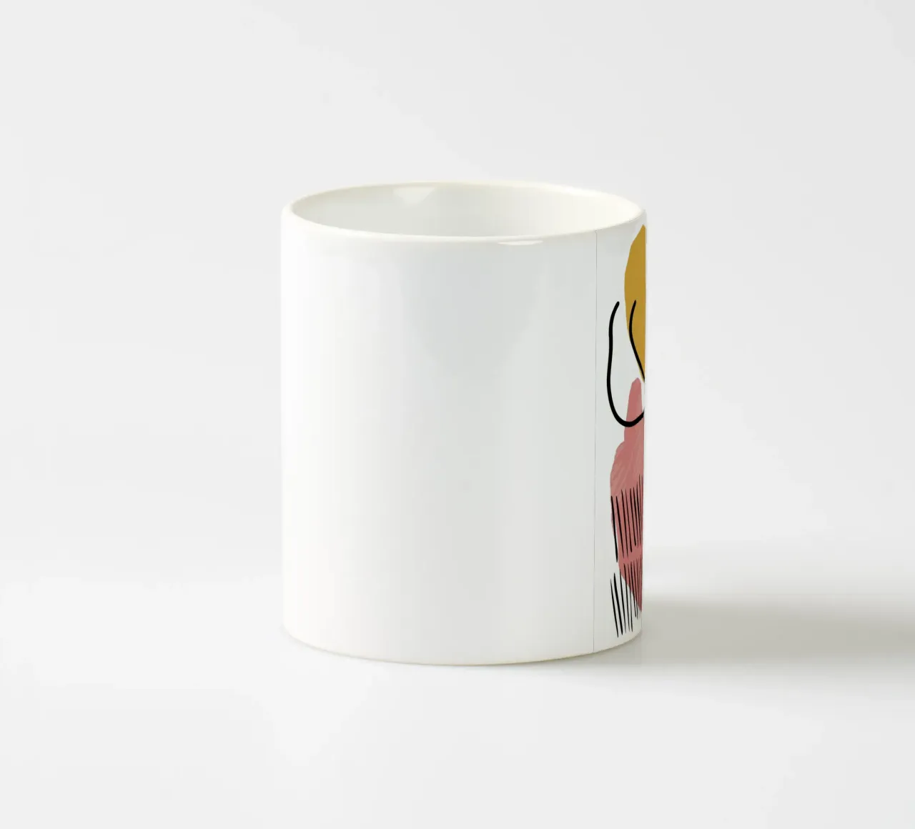 Abstracte vorm dans keramische mok van Lyra Glaze