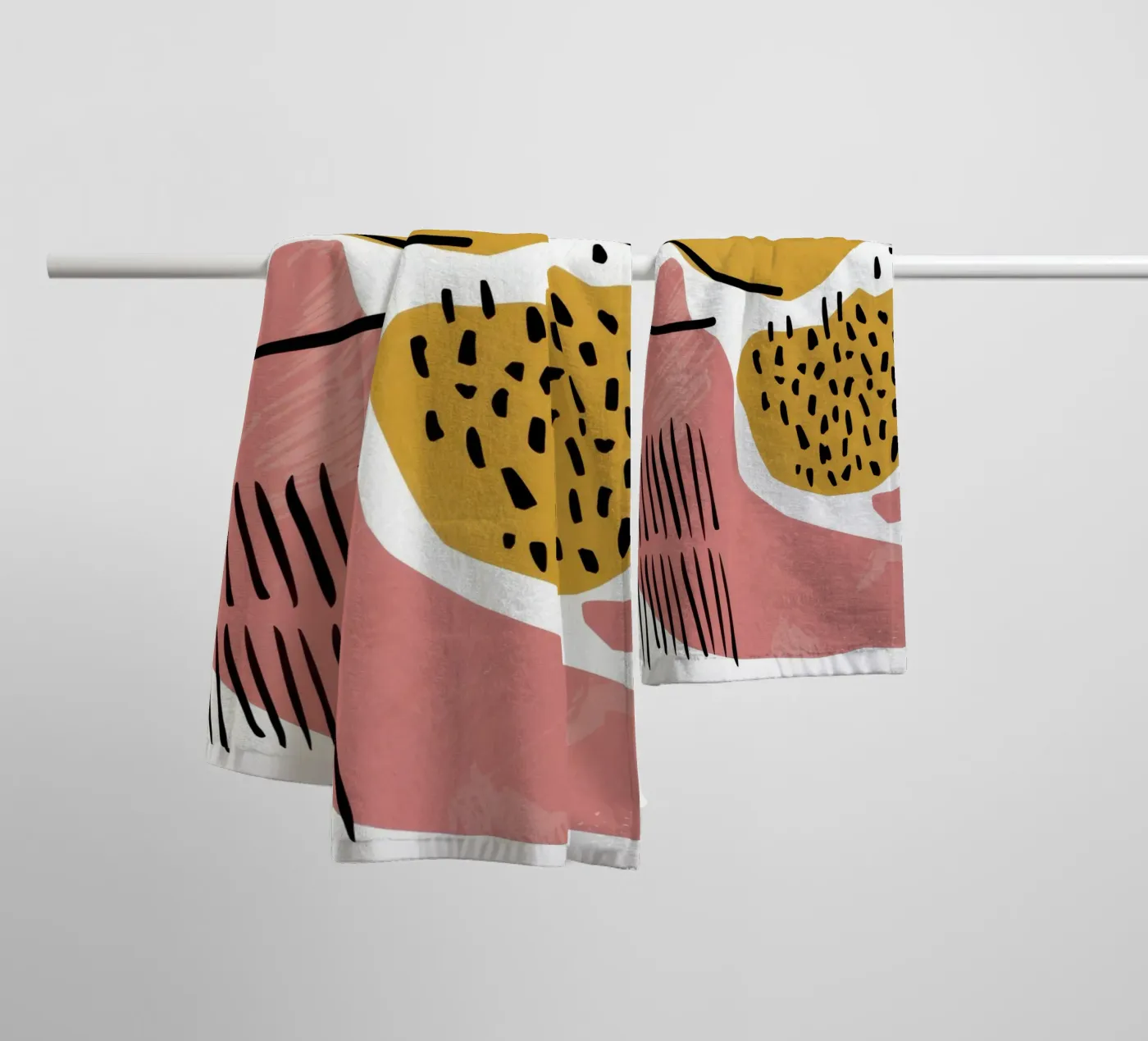 Abstract Shape Dance towel by Lyra Glaze