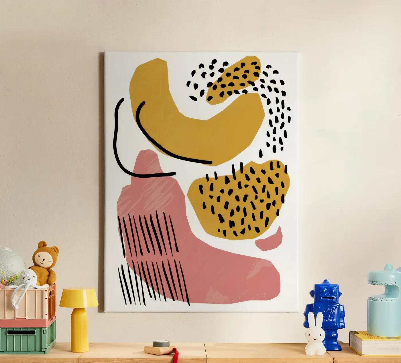 Abstract Shape Dance canvas by Lyra Glaze