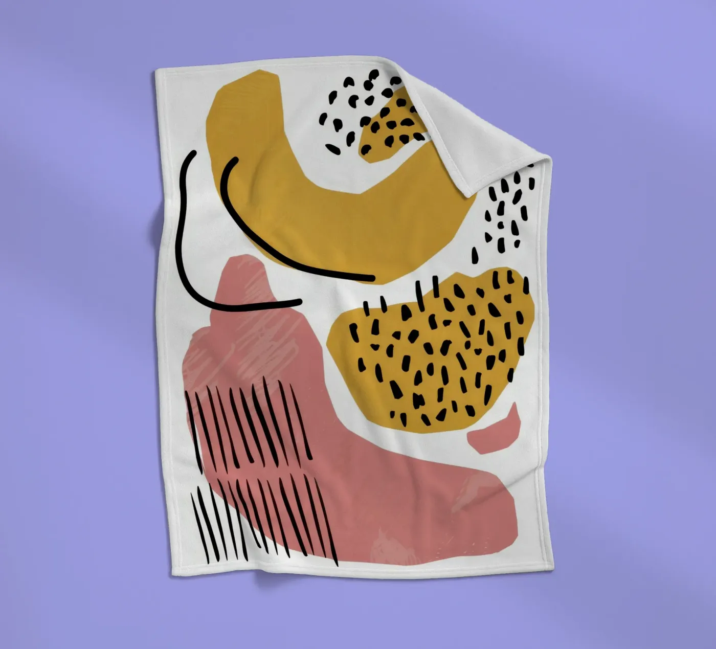 Abstracte vorm dans fleecedeken van Lyra Glaze