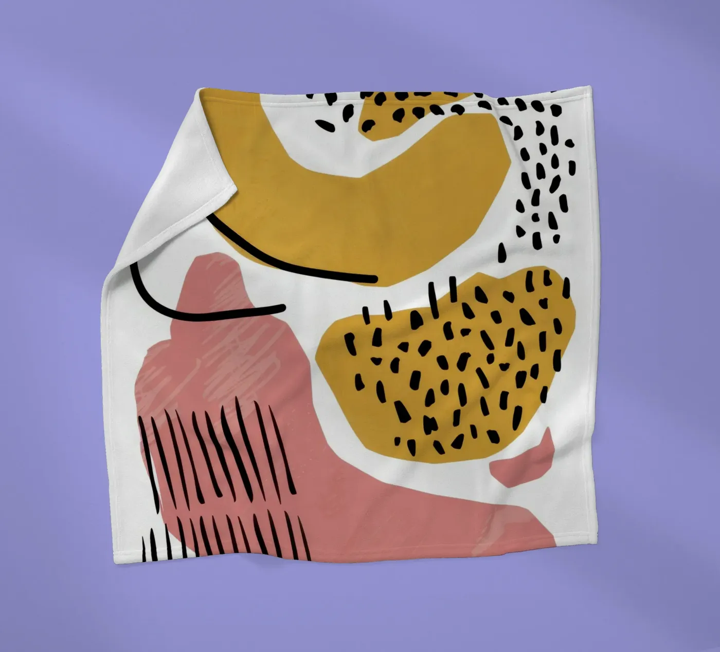 Abstracte vorm dans fleecedeken van Lyra Glaze