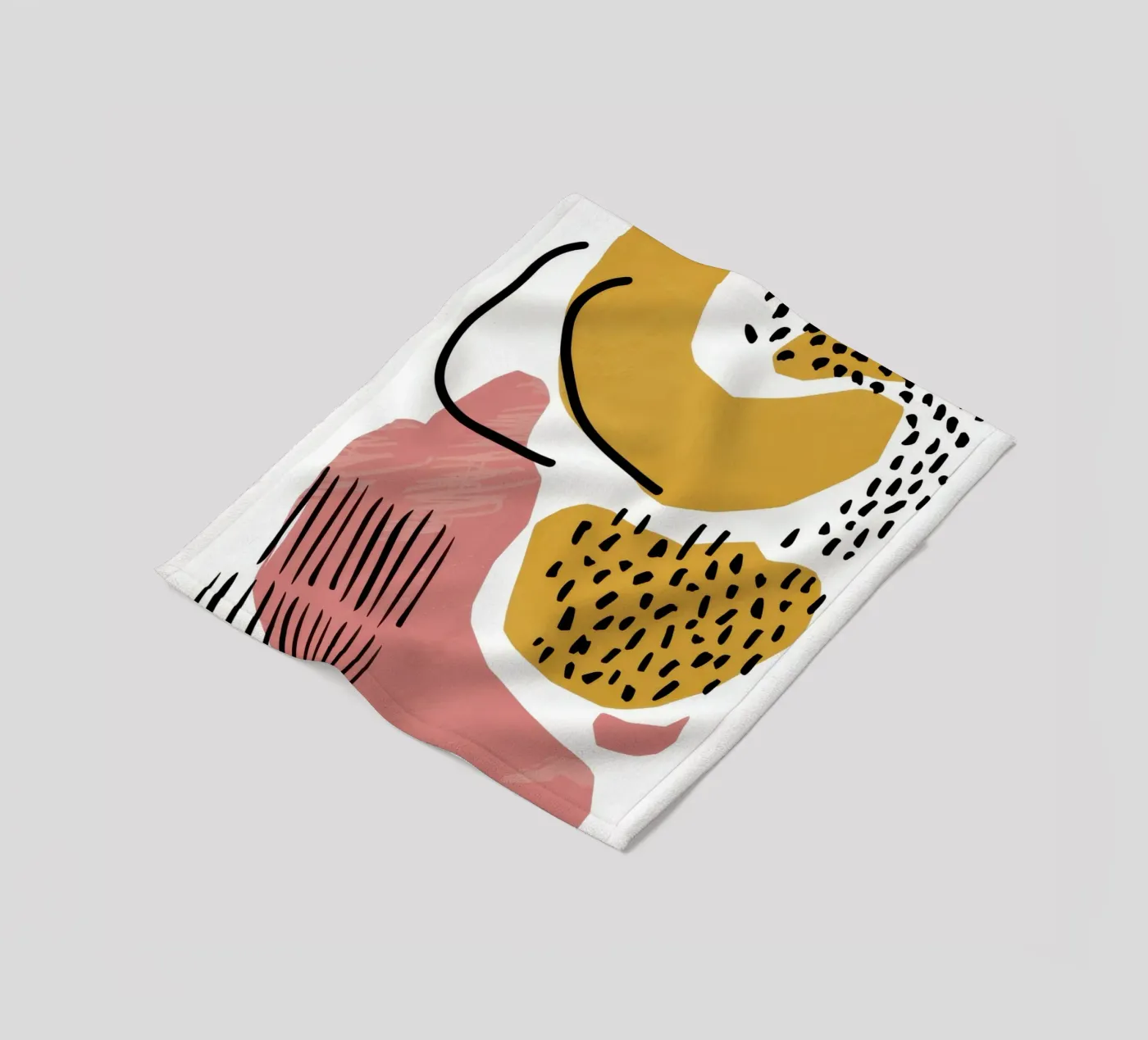 Abstracte vorm dans fleecedeken van Lyra Glaze