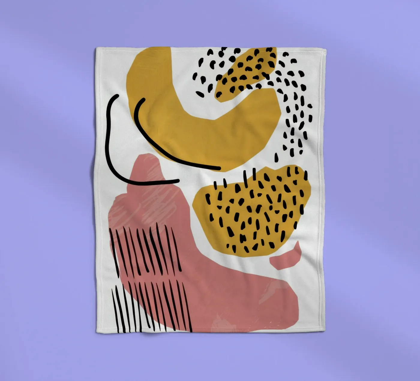 Abstracte vorm dans fleecedeken van Lyra Glaze