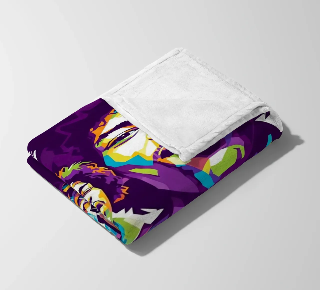 Ritratto pop art di Jimi Hendrix #3 coperta in pile da Hantamrata