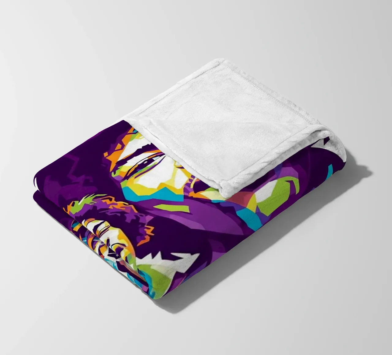 Ritratto pop art di Jimi Hendrix #3 coperta in pile da Hantamrata