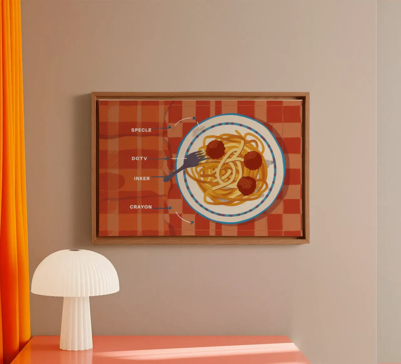 Deconstructed Spaghetti Grid canvas with Floater frame by Astra Mist