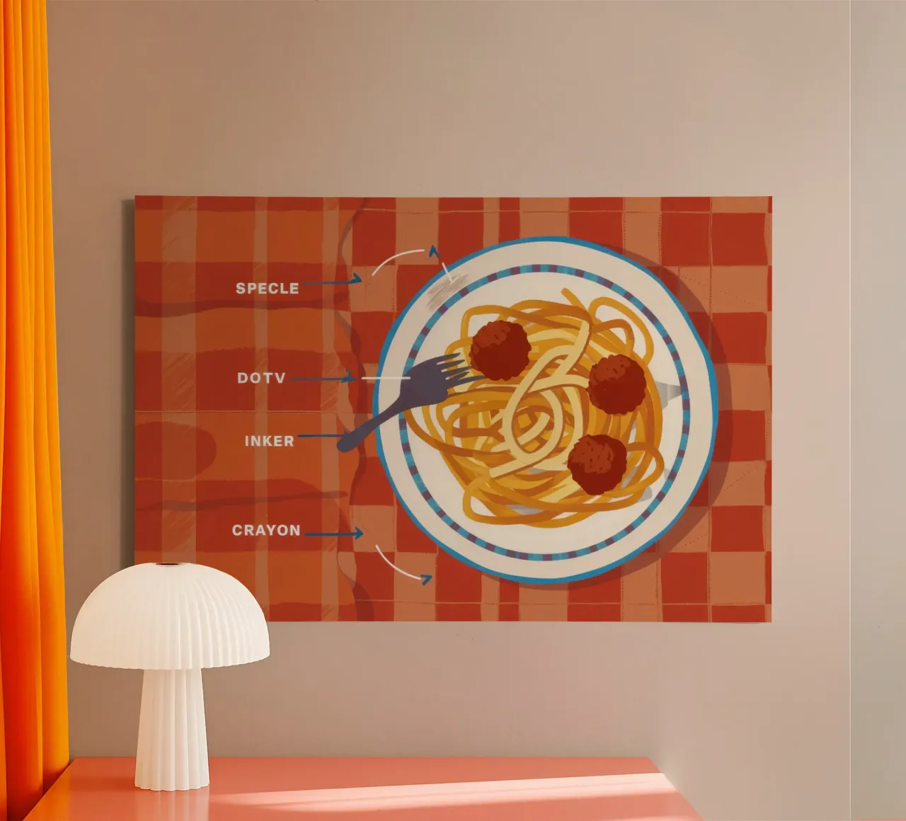 Deconstructed Spaghetti Grid canvas with Floater frame by Astra Mist