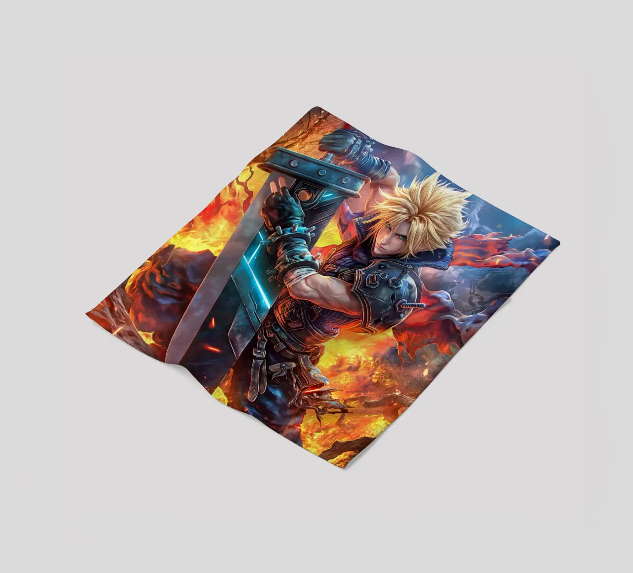 Cloud Strife Final Fantasy VII FF7 coperta in pile da Fleur de Lys