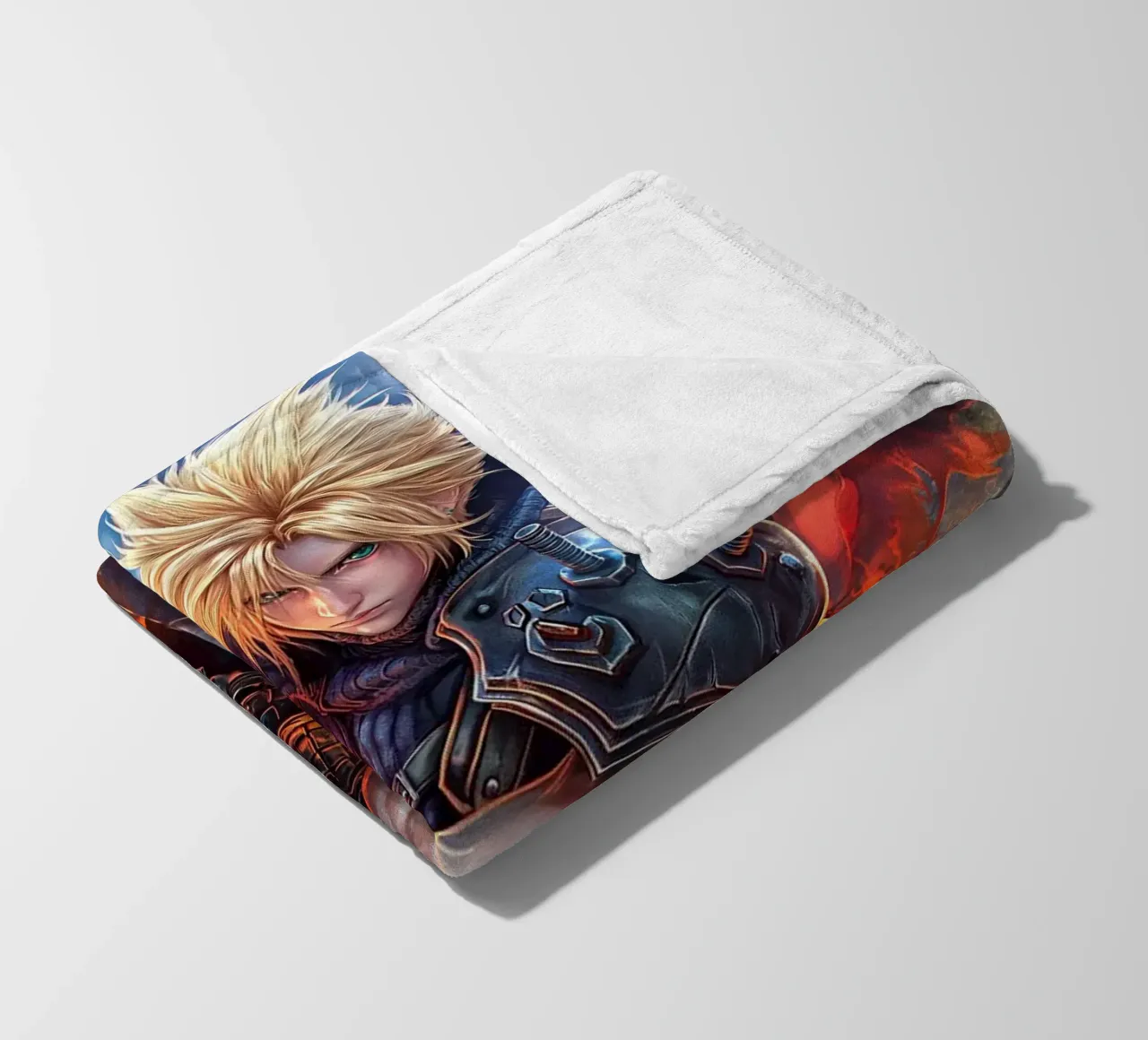 Cloud Strife Final Fantasy VII FF7 coperta in pile da Fleur de Lys