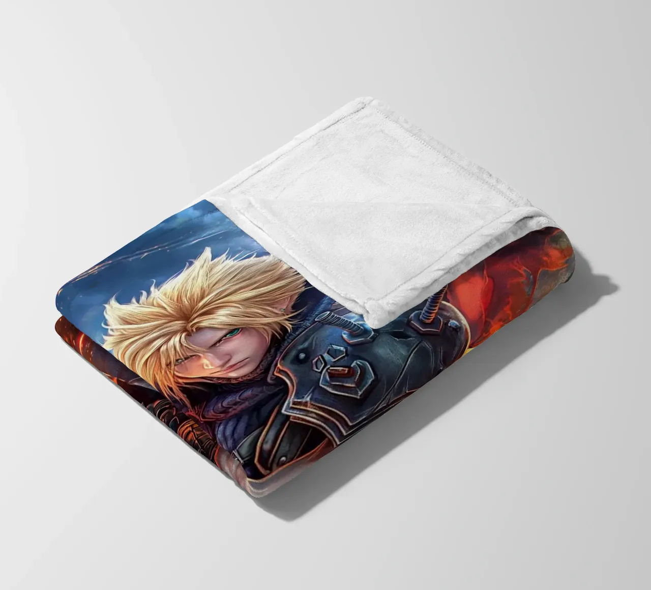 Cloud Strife Final Fantasy VII FF7 coperta in pile da Fleur de Lys