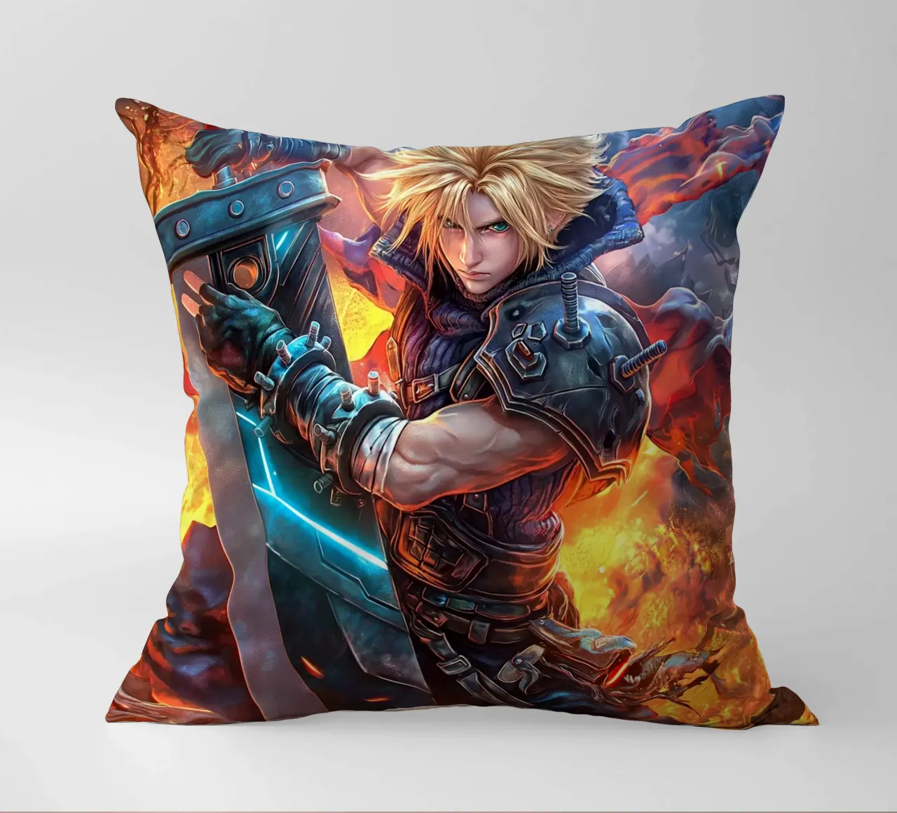 Cloud Strife Final Fantasy VII FF7 cuscino da Fleur de Lys