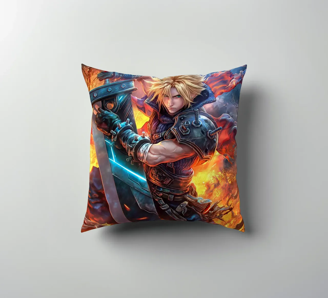 Cloud Strife Final Fantasy VII FF7 cuscino da Fleur de Lys