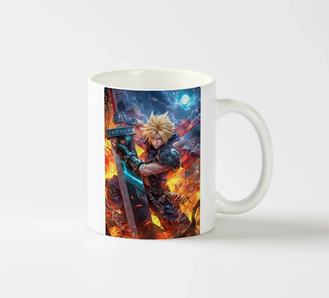 Cloud Strife Final Fantasy VII FF7 tazza in ceramica da Fleur de Lys