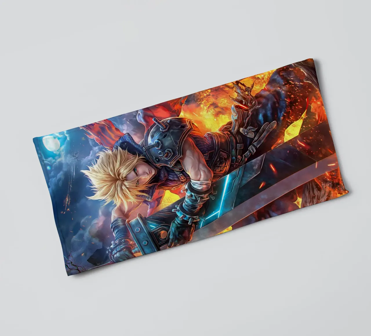 Cloud Strife Final Fantasy VII FF7 asciugamano da bagno da Fleur de Lys