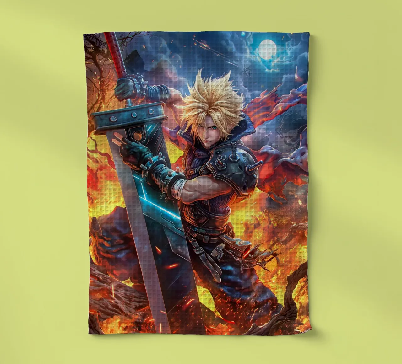 Cloud Strife Final Fantasy VII FF7 canovaccio da cucina da Fleur de Lys