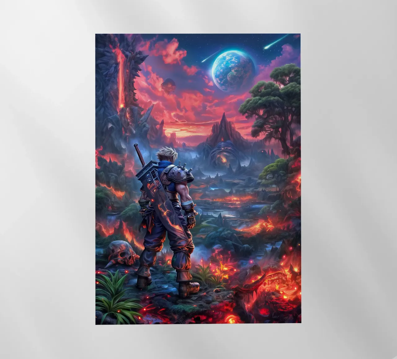 Cloud Strife Final Fantasy VII FF7 pellicola backlit da Fleur de Lys