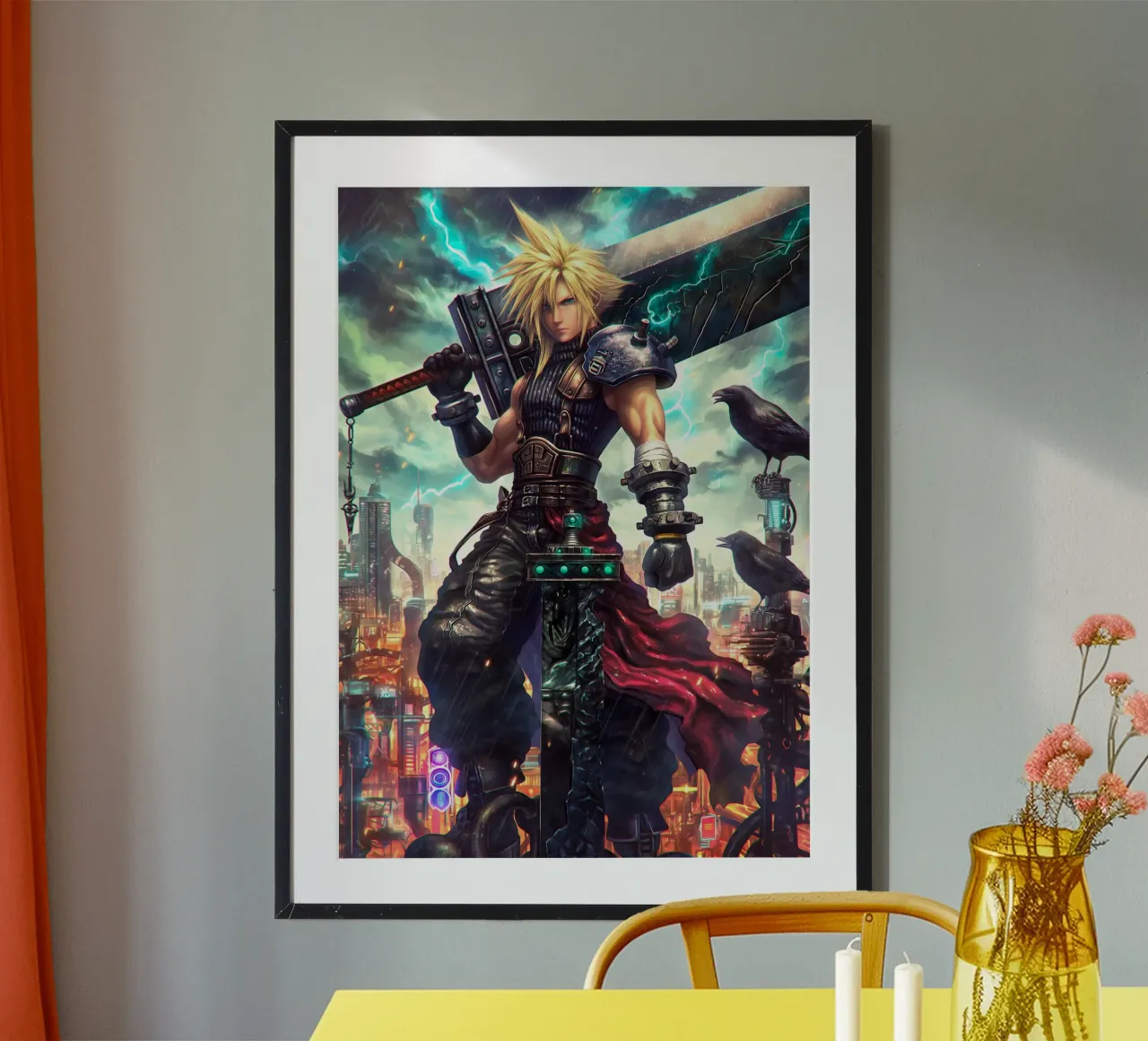 Cloud Strife Final Fantasy VII FF7 poster da Fleur de Lys