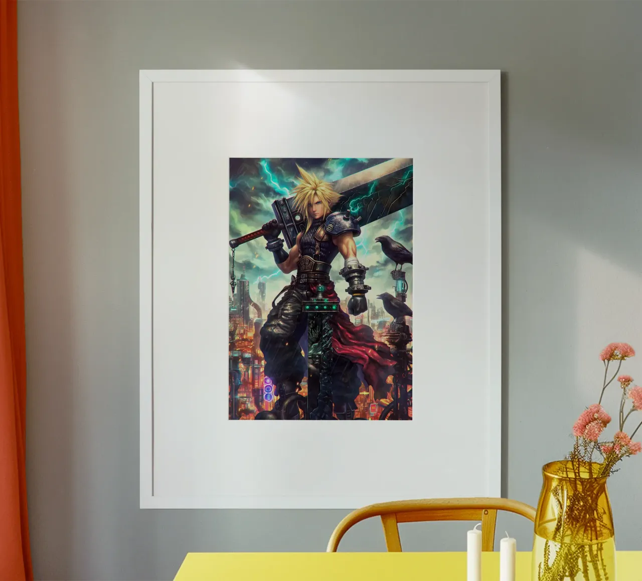 Cloud Strife Final Fantasy VII FF7 poster da Fleur de Lys