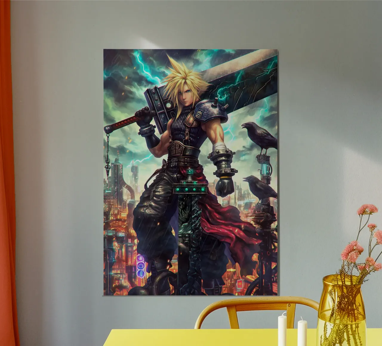 Cloud Strife Final Fantasy VII FF7 poster da Fleur de Lys