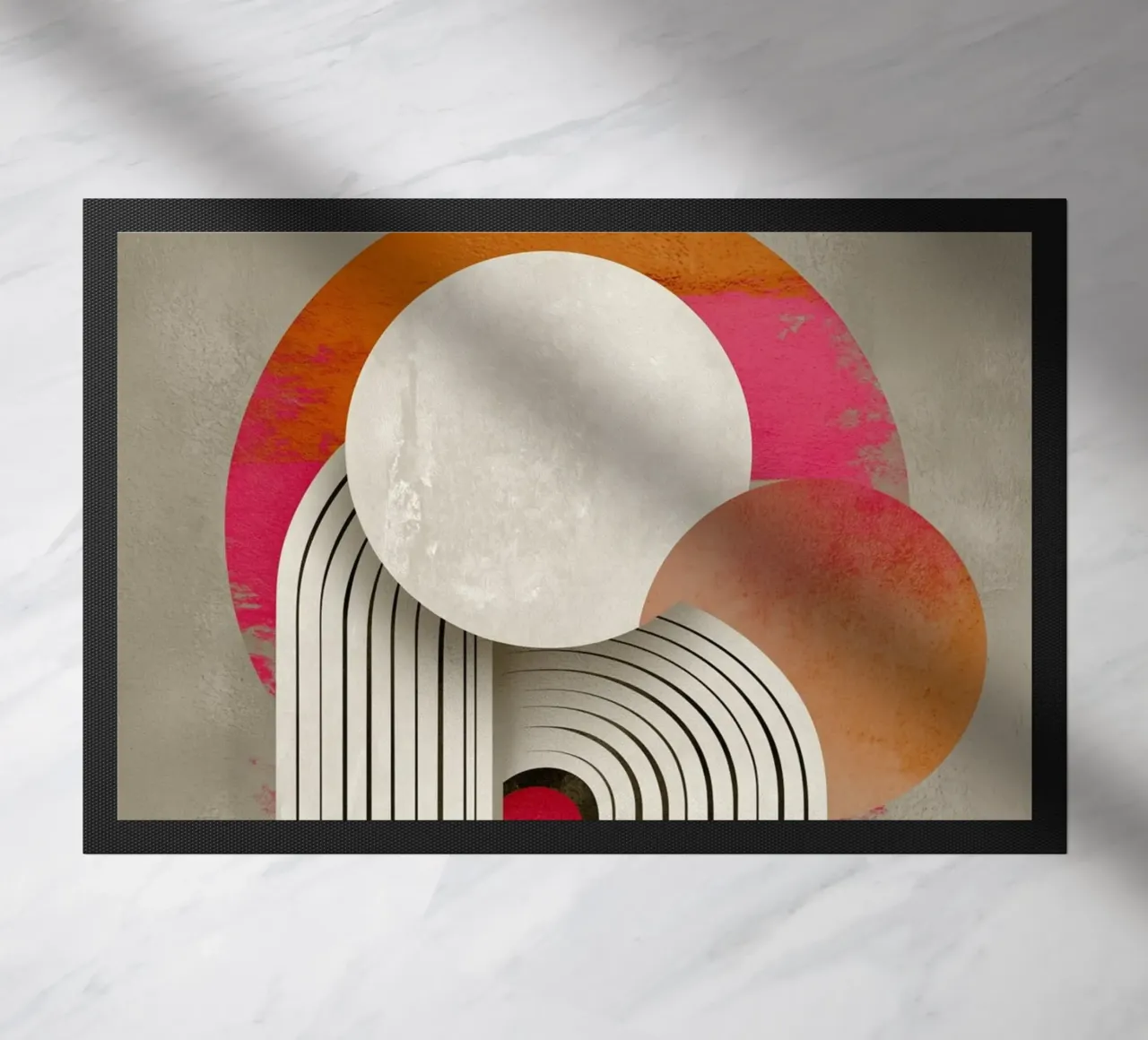 Creative circle formation doormat by Carinaprint