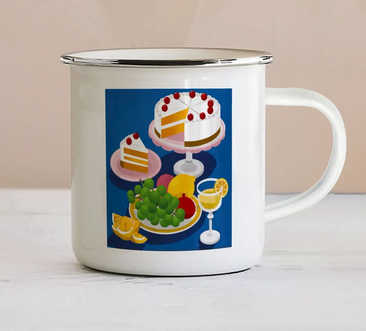 Crema spalmabile per torte decadenti tazza in smalto da Lyra Glaze
