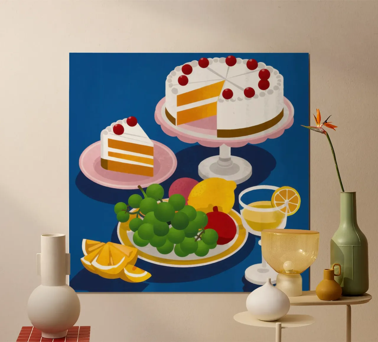 Crema spalmabile per torte decadenti poster con telaio in legno da Lyra Glaze