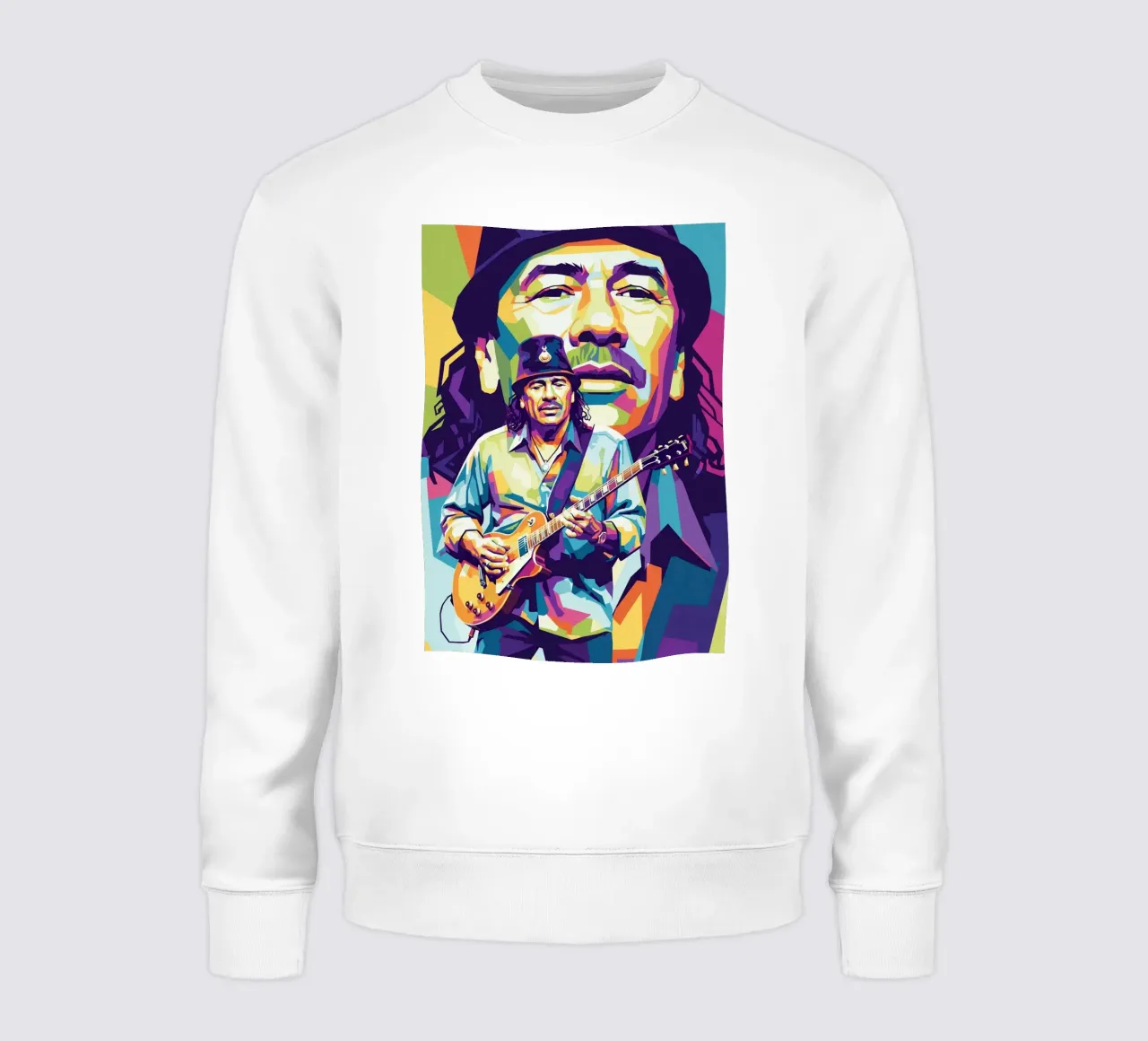 Carlos Santana ritratto pop art #2 felpa da Hantamrata