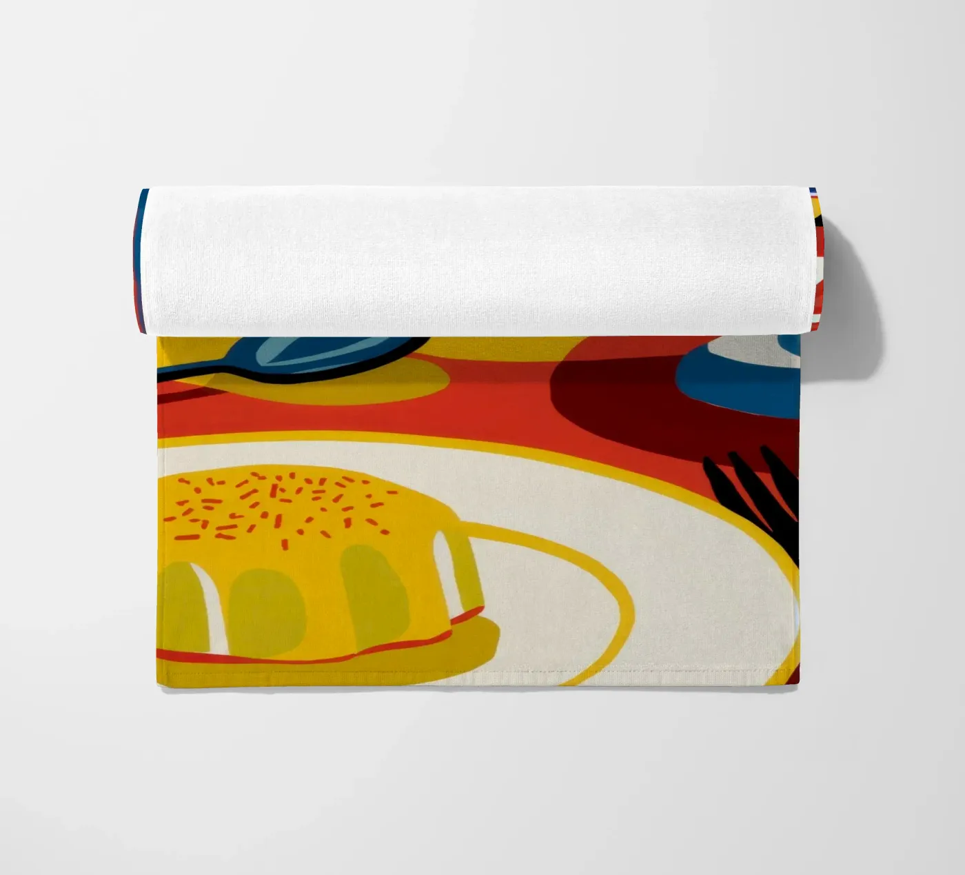 Flan and Pie strandhanddoek van Lyra Glaze